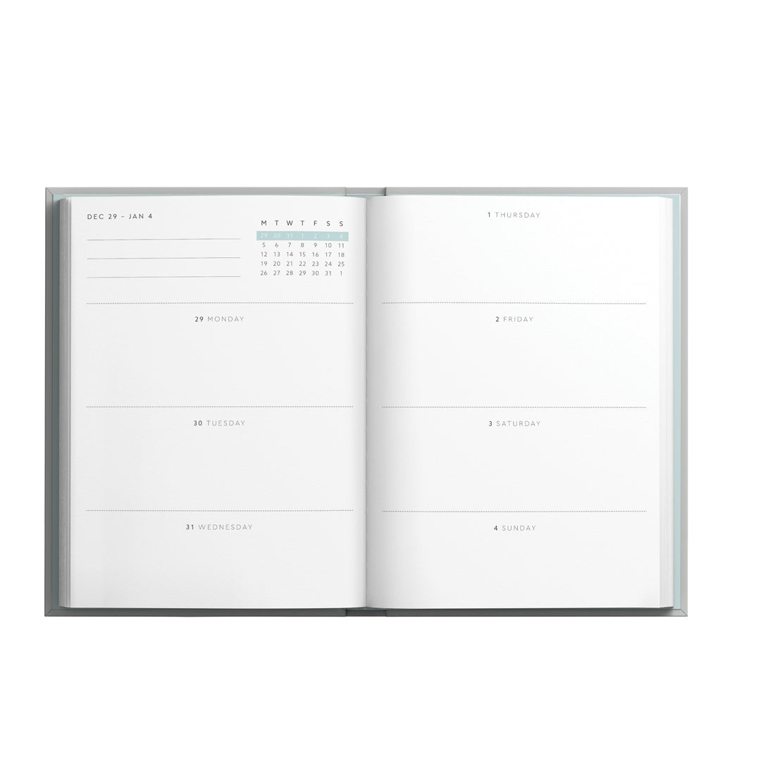 2026 Scalloped Marble Diary (A6) (12636)