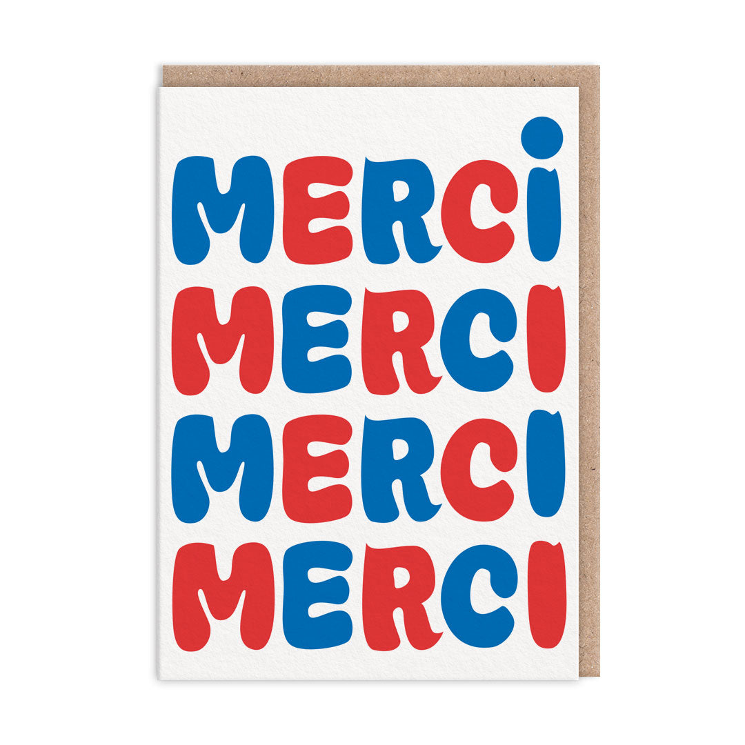 Merci Merci Merci Greeting Card (12365)