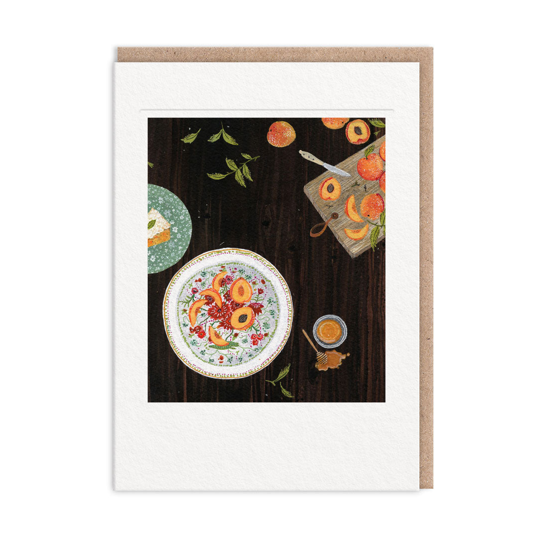 Peaches Greeting Card (7x5) (12818)