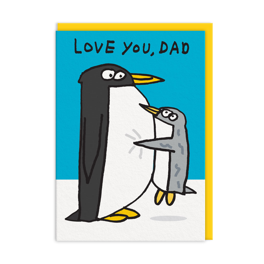 Love You Dad Penguin Greeting Card (12578)