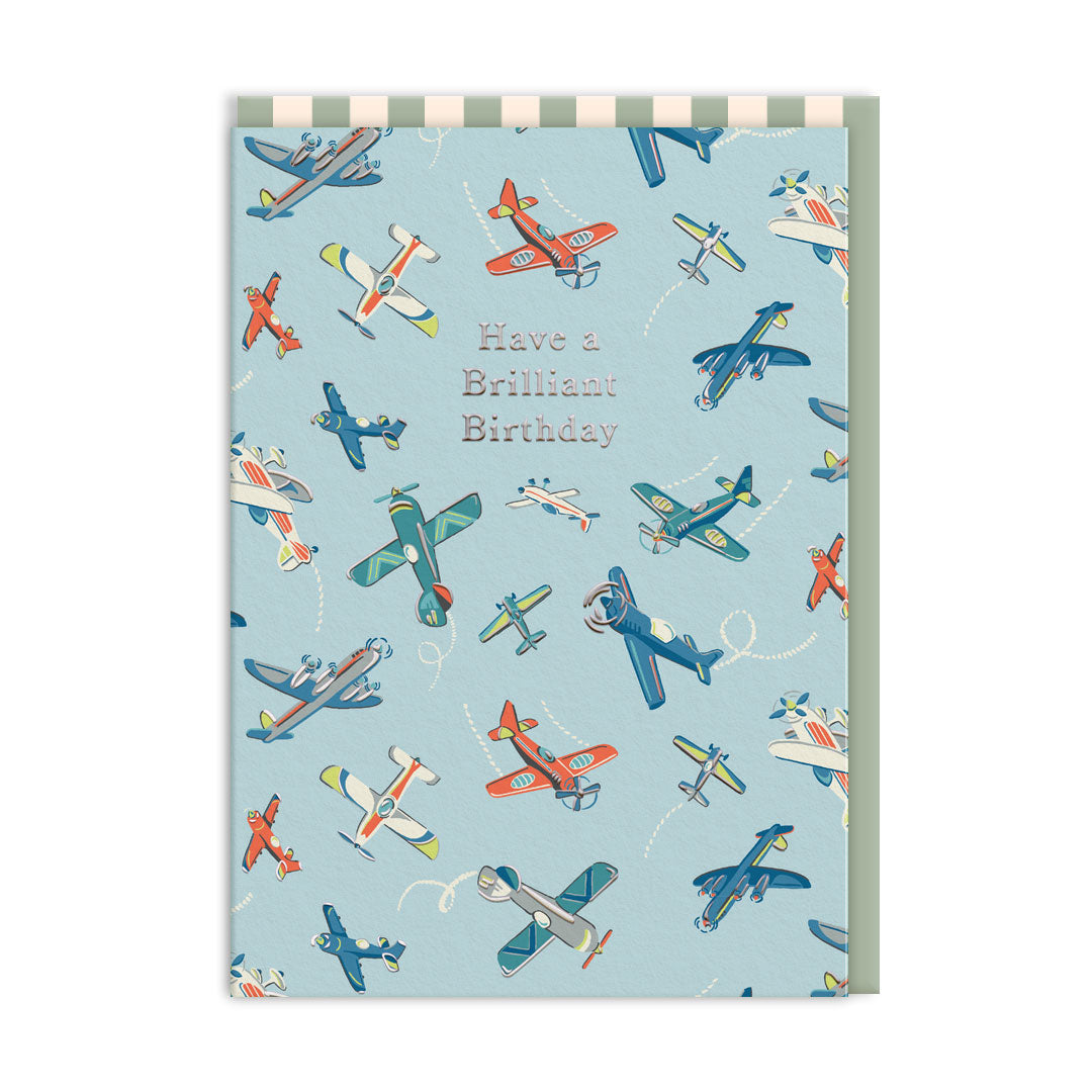 Cath Kidston Brilliant Planes Birthday Card (11505)