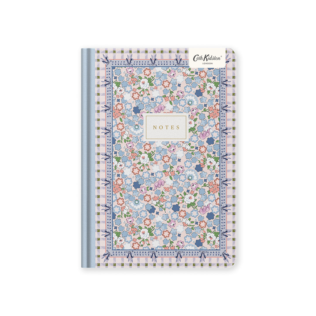 Cream Dreamy Ditsy Check Premium Hardback Notebook (A5) (13212)