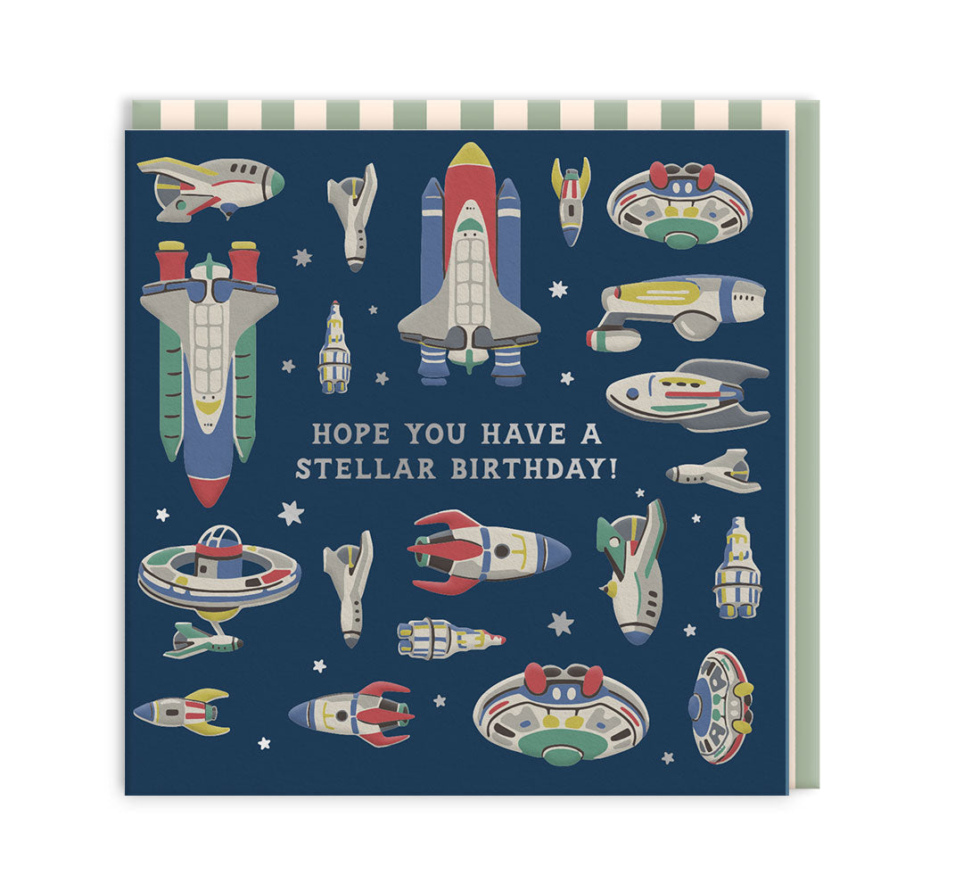 Space Mini Square Greeting Card (14271)