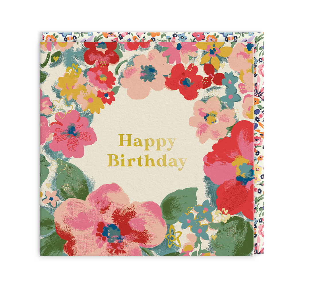 Floral Mini Square Greeting Card (14279)