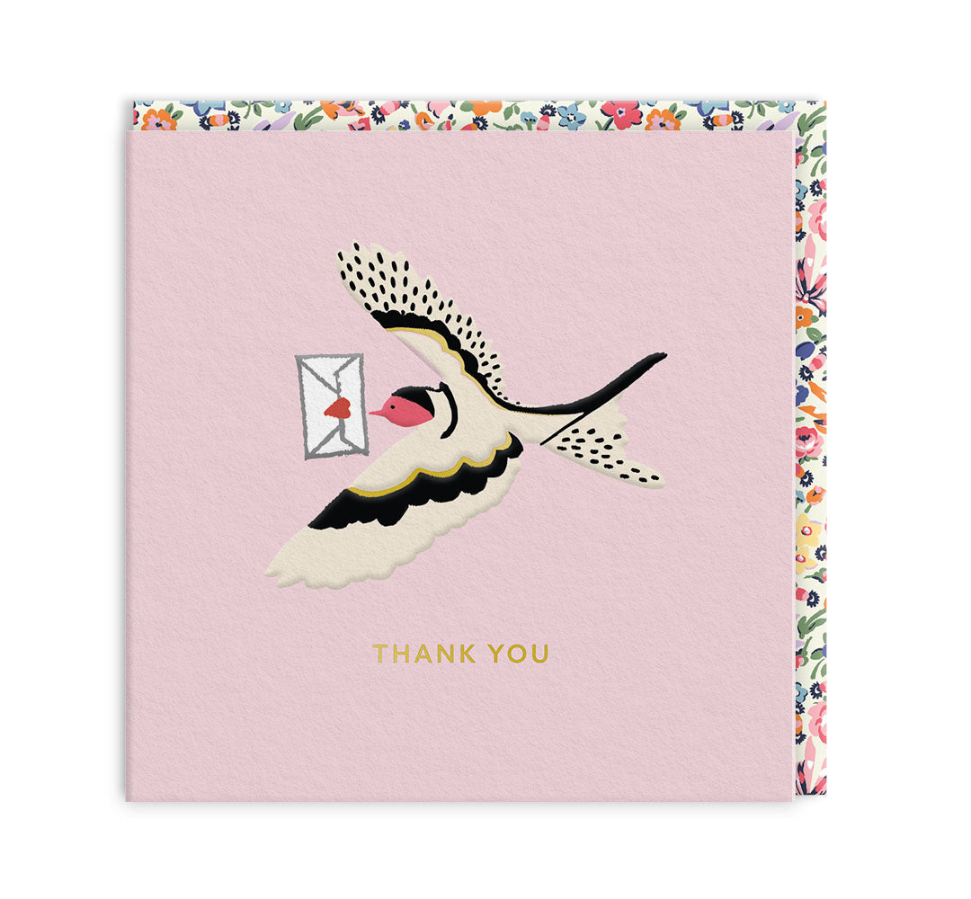 Mail Swallow Mini Square Greeting Card (14291)