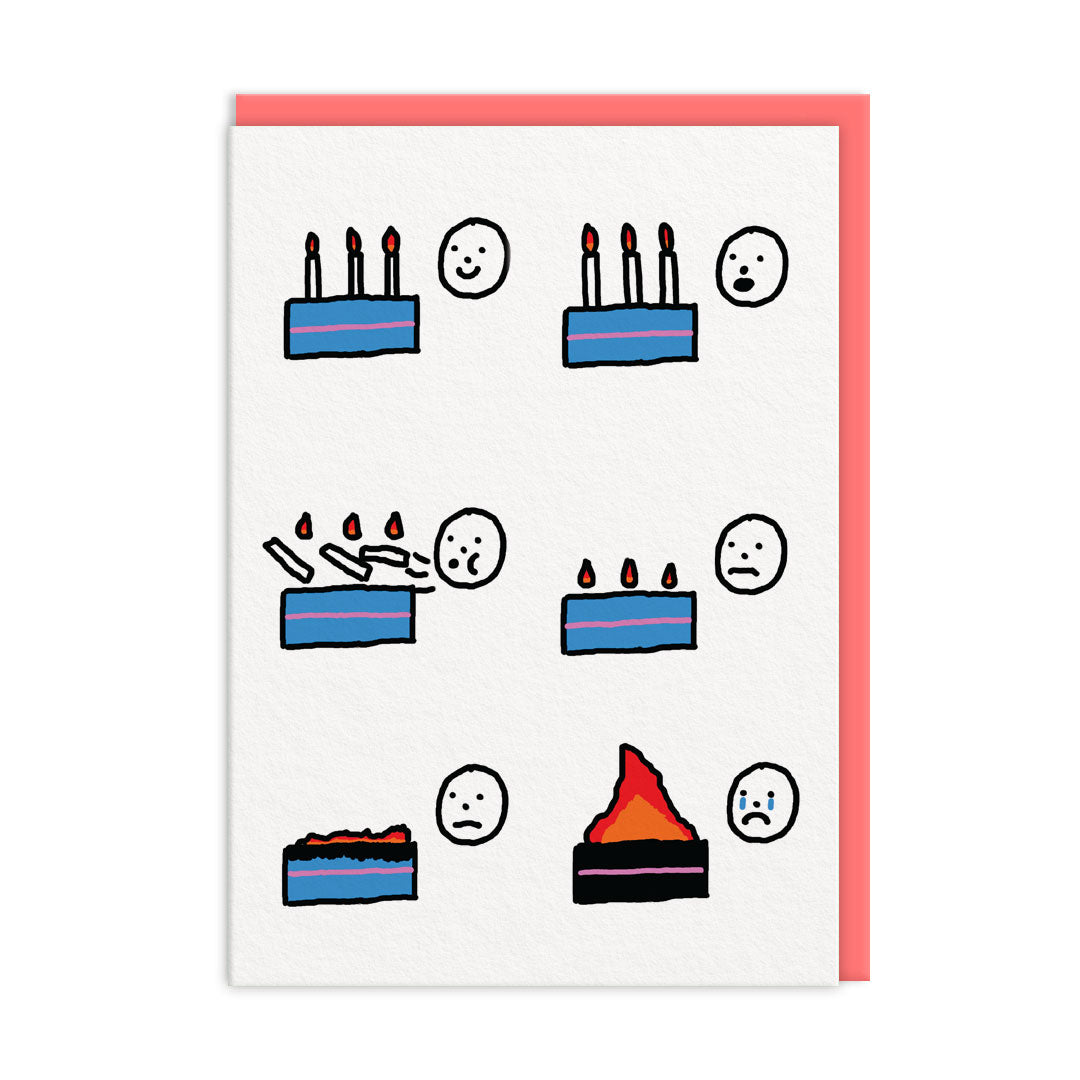 Cake Fire Greeting Card (11489)