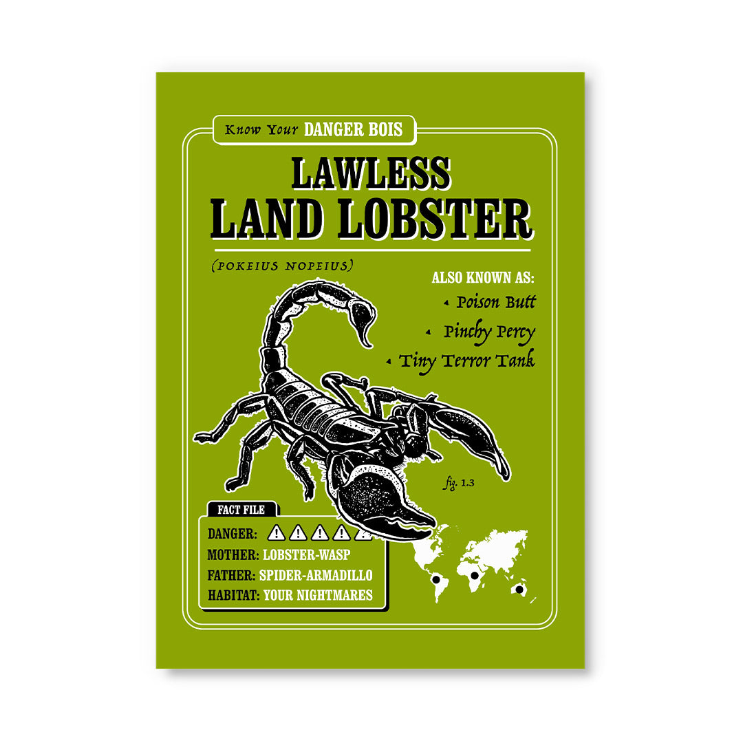 Lawless Land Lobster Postcard (12163)