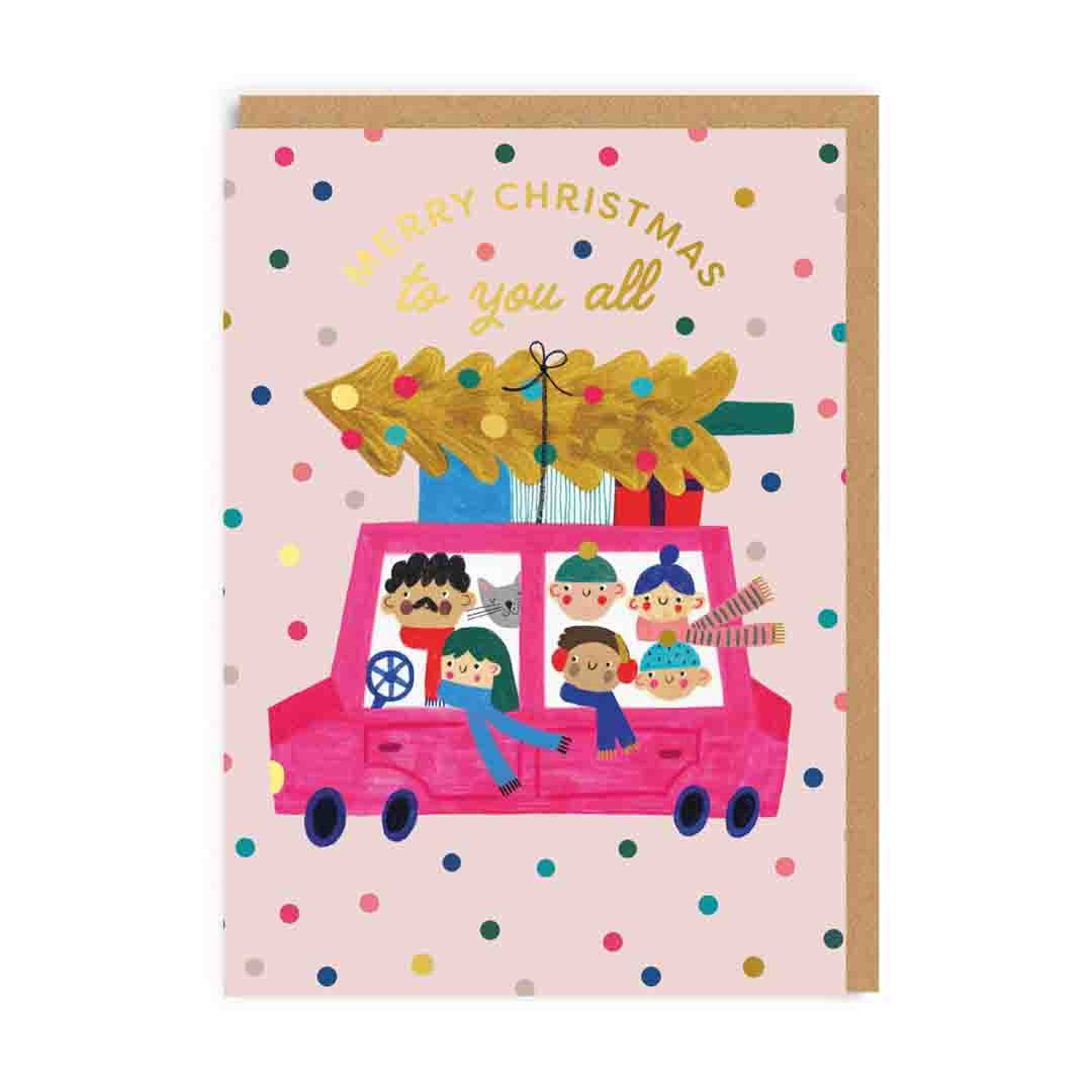 Merry Christmas To You All Car Christmas Card