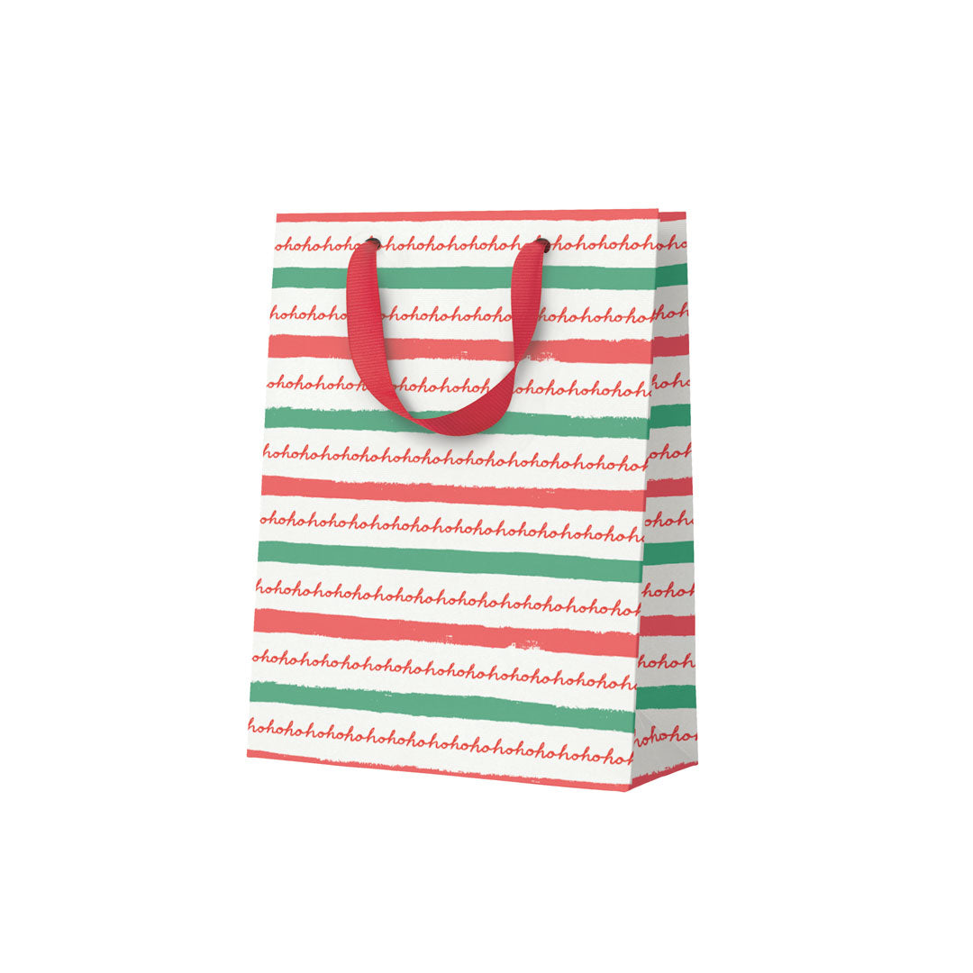 Ho Ho Ho Stripe Medium Gift Bag (12269)