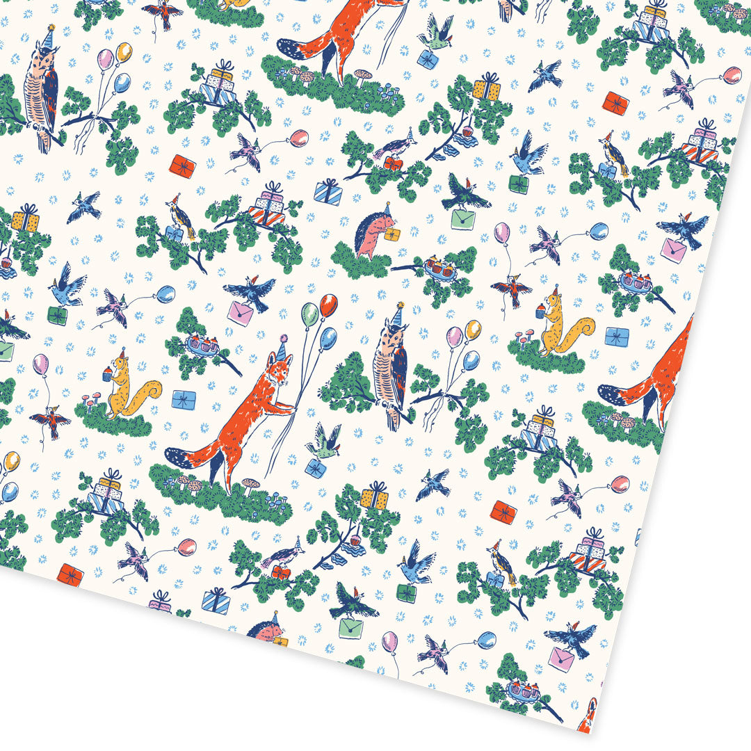 Woodland Party Single Roll Wrap (14203)