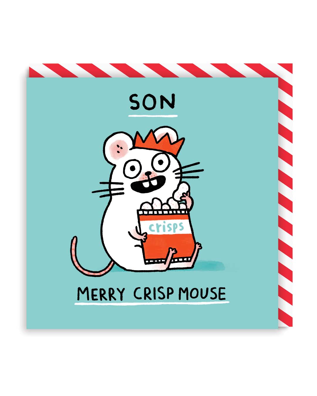 Son Merry Crispmouse Square Christmas Card