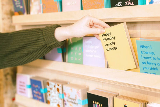 a greeting card display