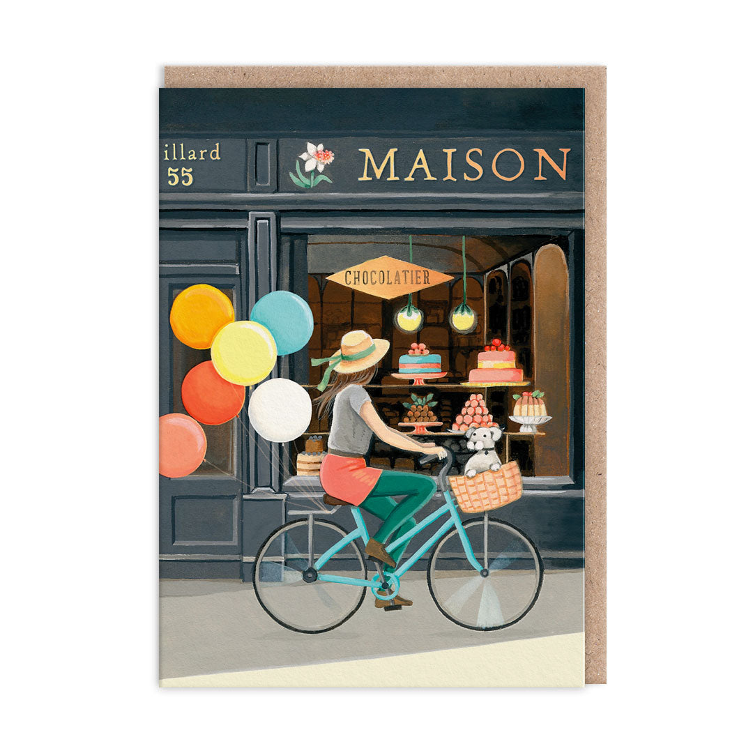 Girl on Bike Greeting Card (13297)