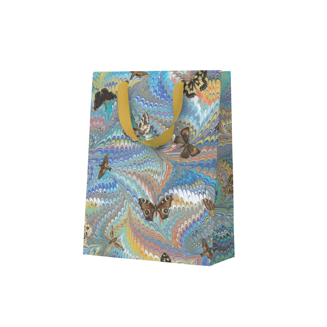 Marble Butterfly Blue Medium Gift Bag (12123)