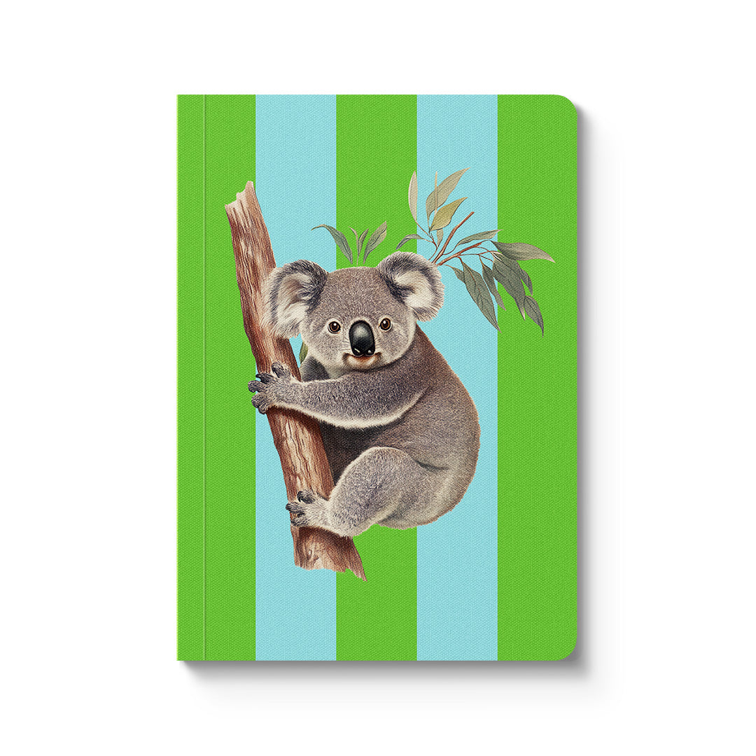 Striped Koala Paperback Notebook (A6) (12363)