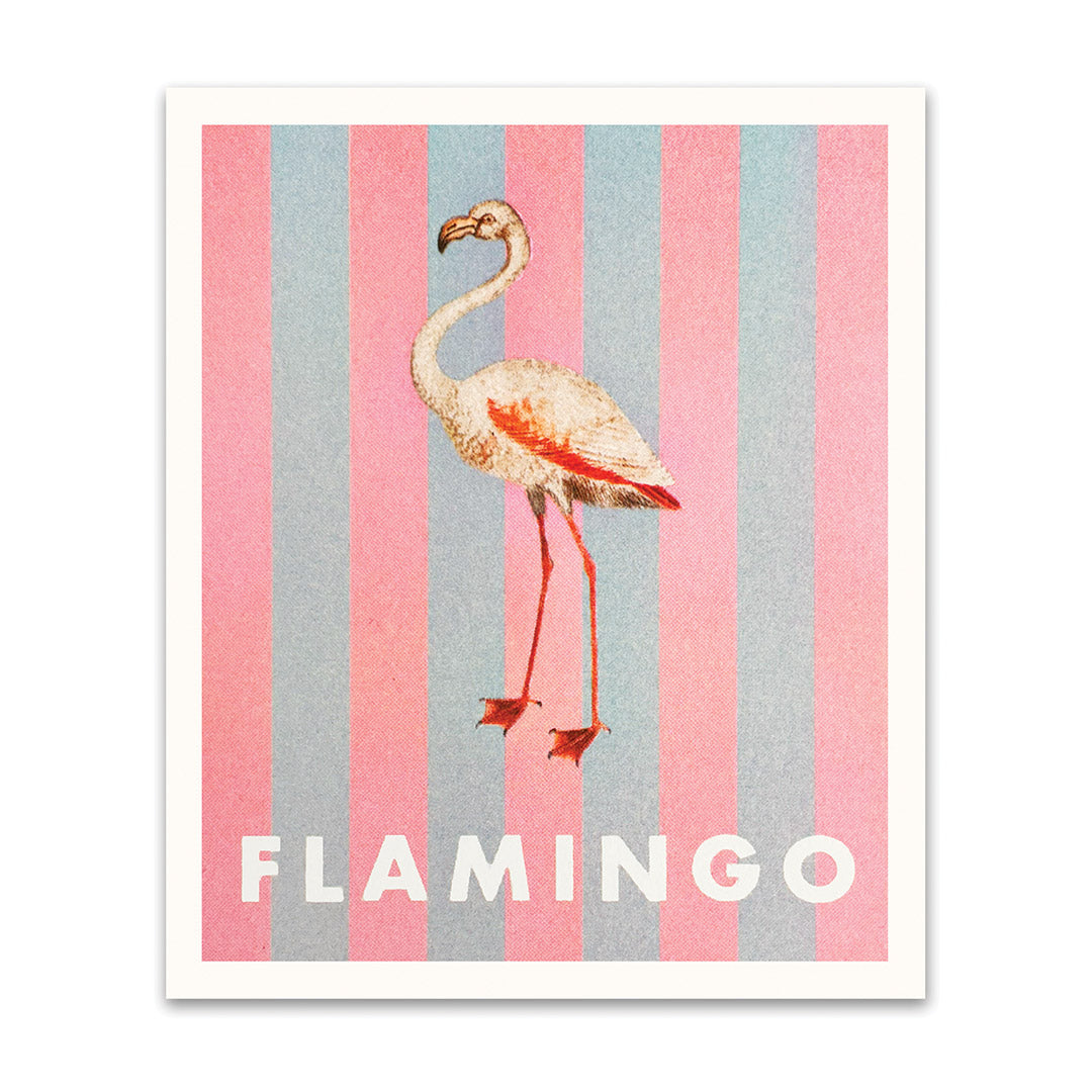 Striped Flamingo Riso Print (6x8) (12324)
