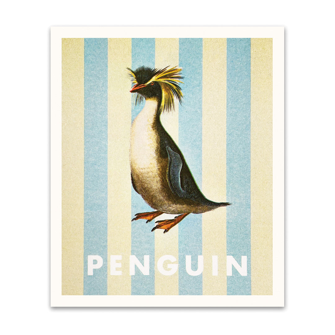 Striped Penguin Riso Print (6x8) (12325)
