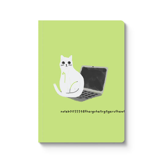 Laptop Cat Paperback Notebook (A5) (9494)