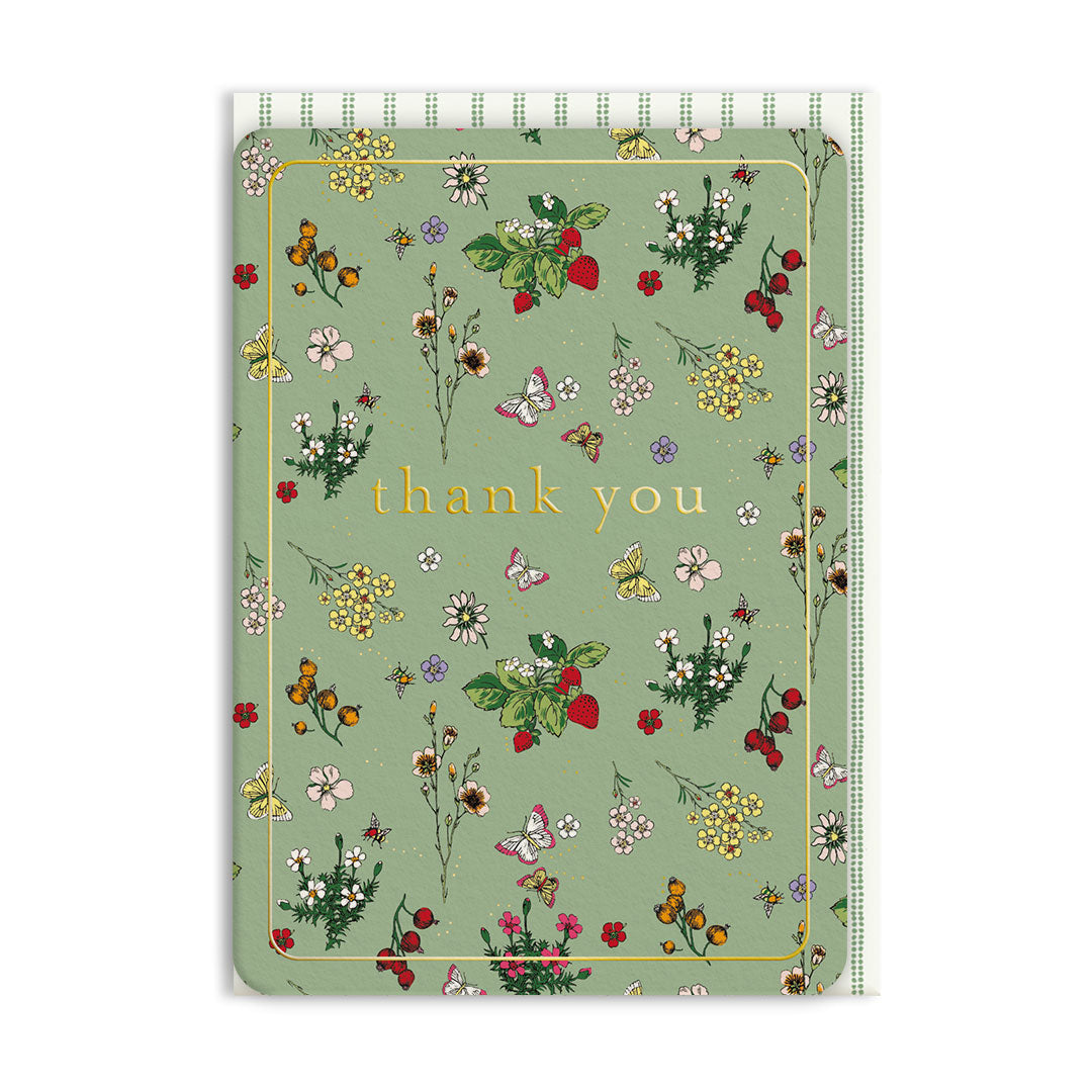 Bee Garden Thank You Greeting Card (13705)