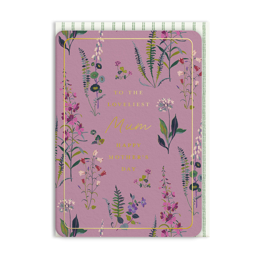 Medowvale Sprig Loveliest Mum Premium Greeting Card (13729)