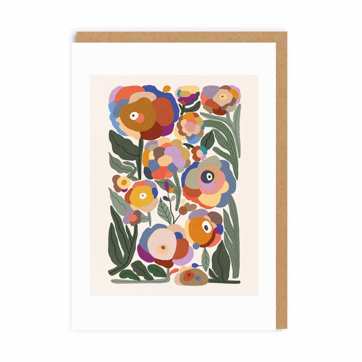 Abstract Floral Greeting Card