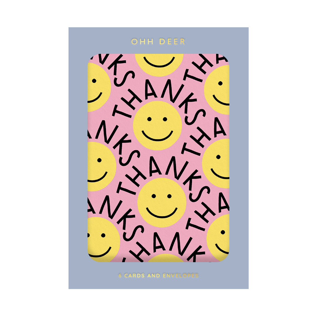 Yellow Smiley Thank You Card Set (10686)