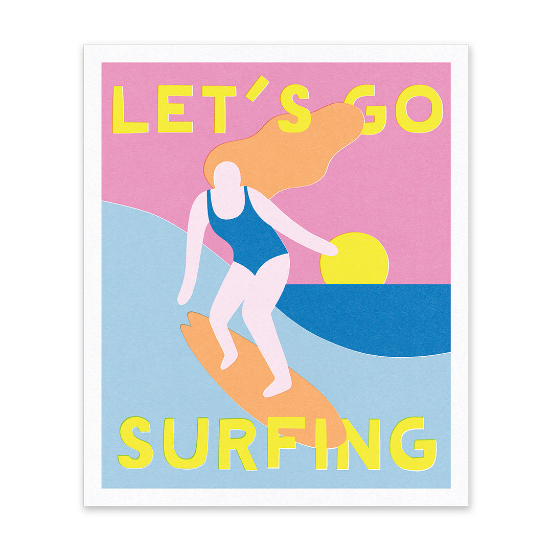 Surfing Riso Print (12x10) (12627)