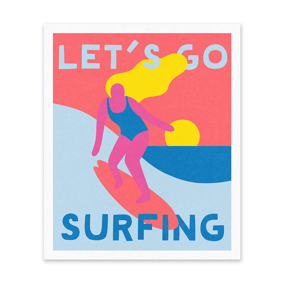 Surfing Riso Print (12x10) (12627)
