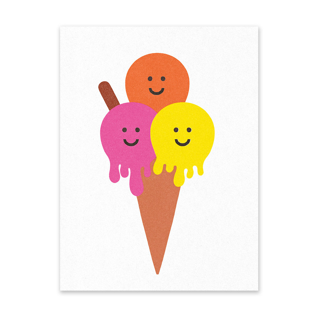 Ice Cream Riso Print (8x6) (12624)