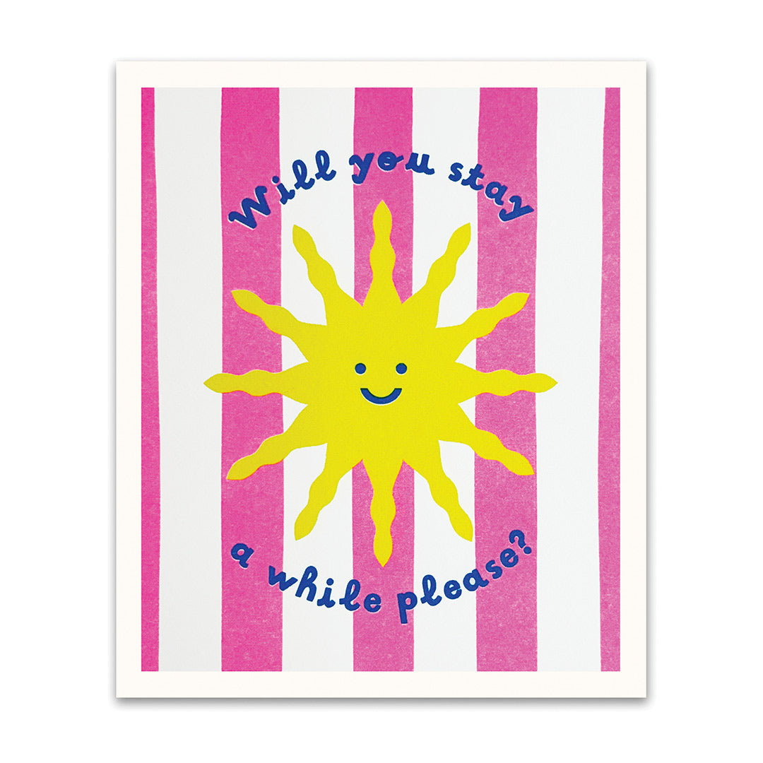 Sunshine Stripe Riso Print (6x8) (12628)