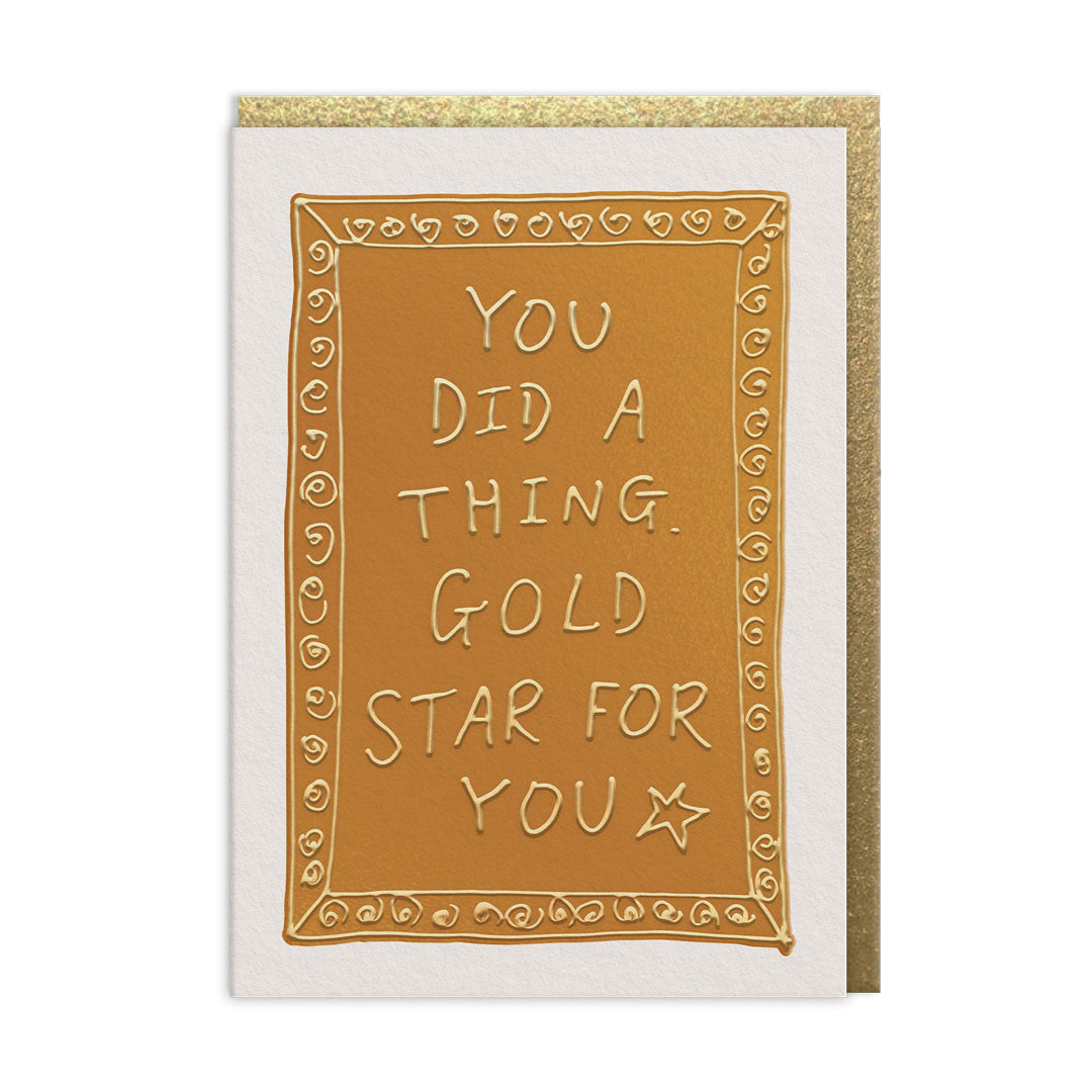 Gold Star Greeting Card (13698)