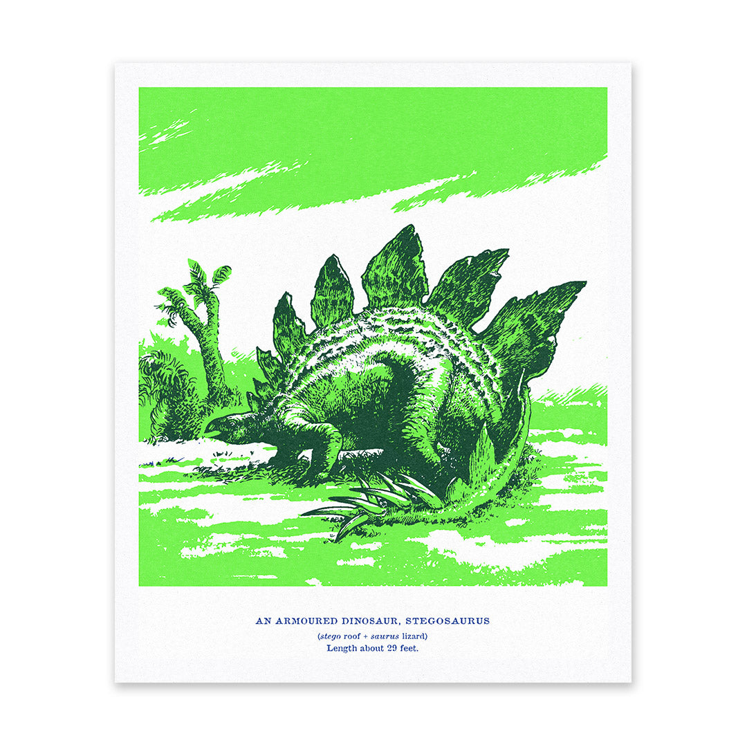 Stegosaurus Riso Print (10x12) (12521)