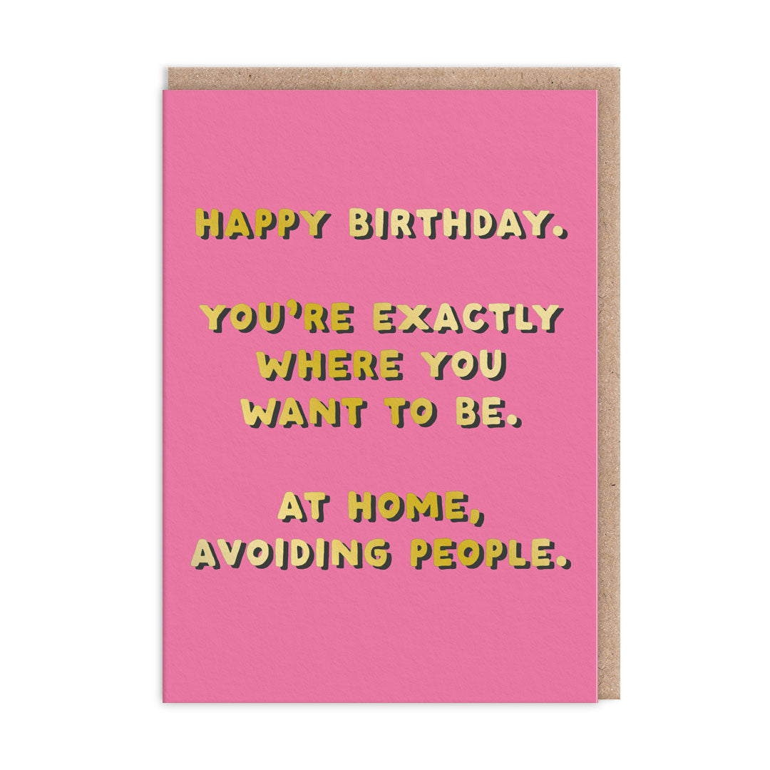 Avoiding People Greeting Card (11267)
