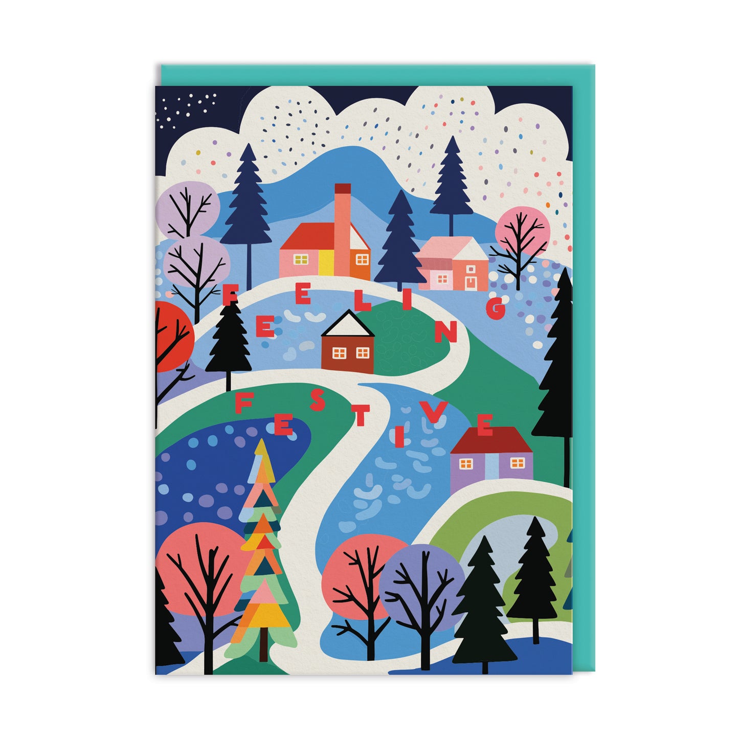 Scandi Town x 3 Designs Packs of 9 Christmas Cards (11577)