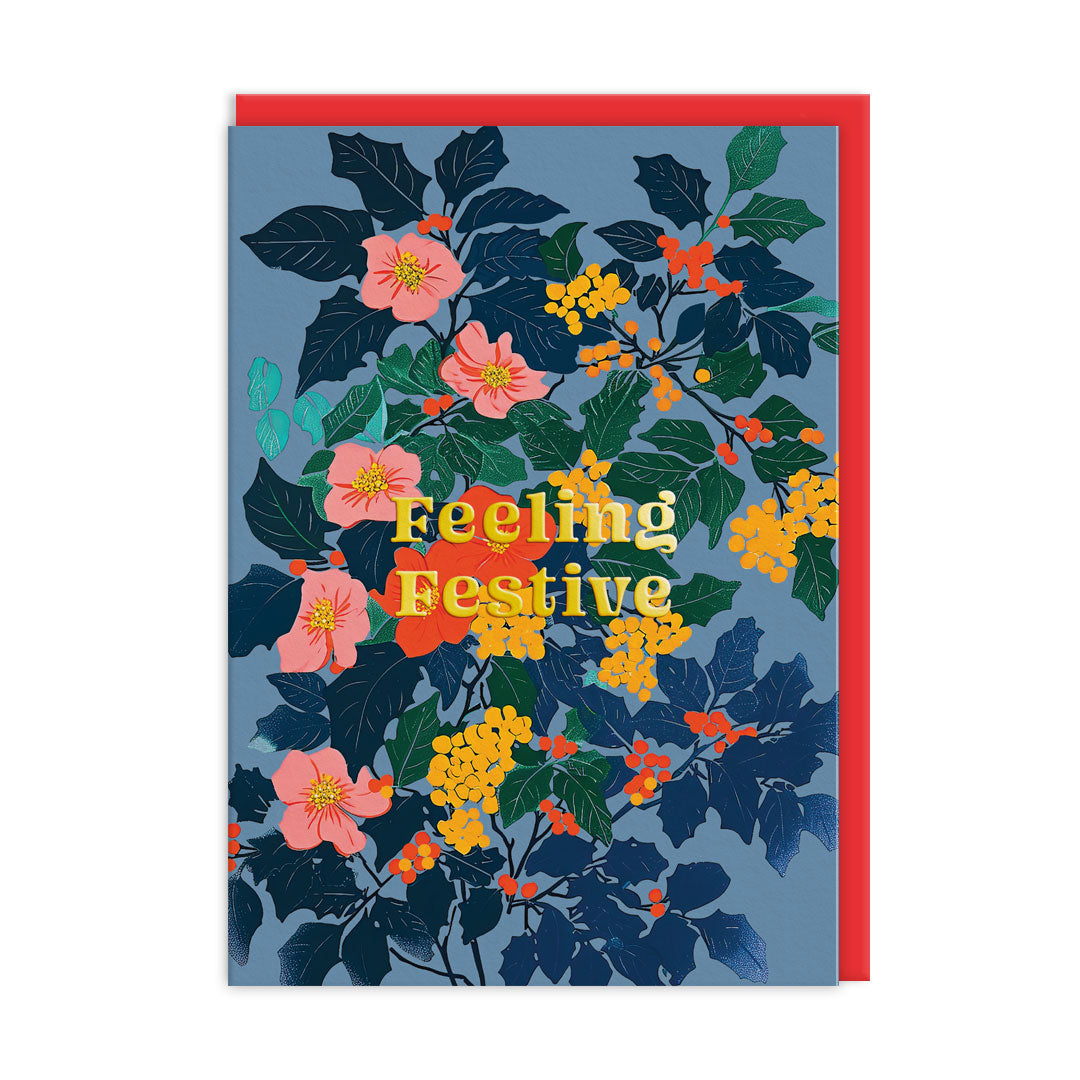 Festive Floral Feeling Greeting Card(11588)