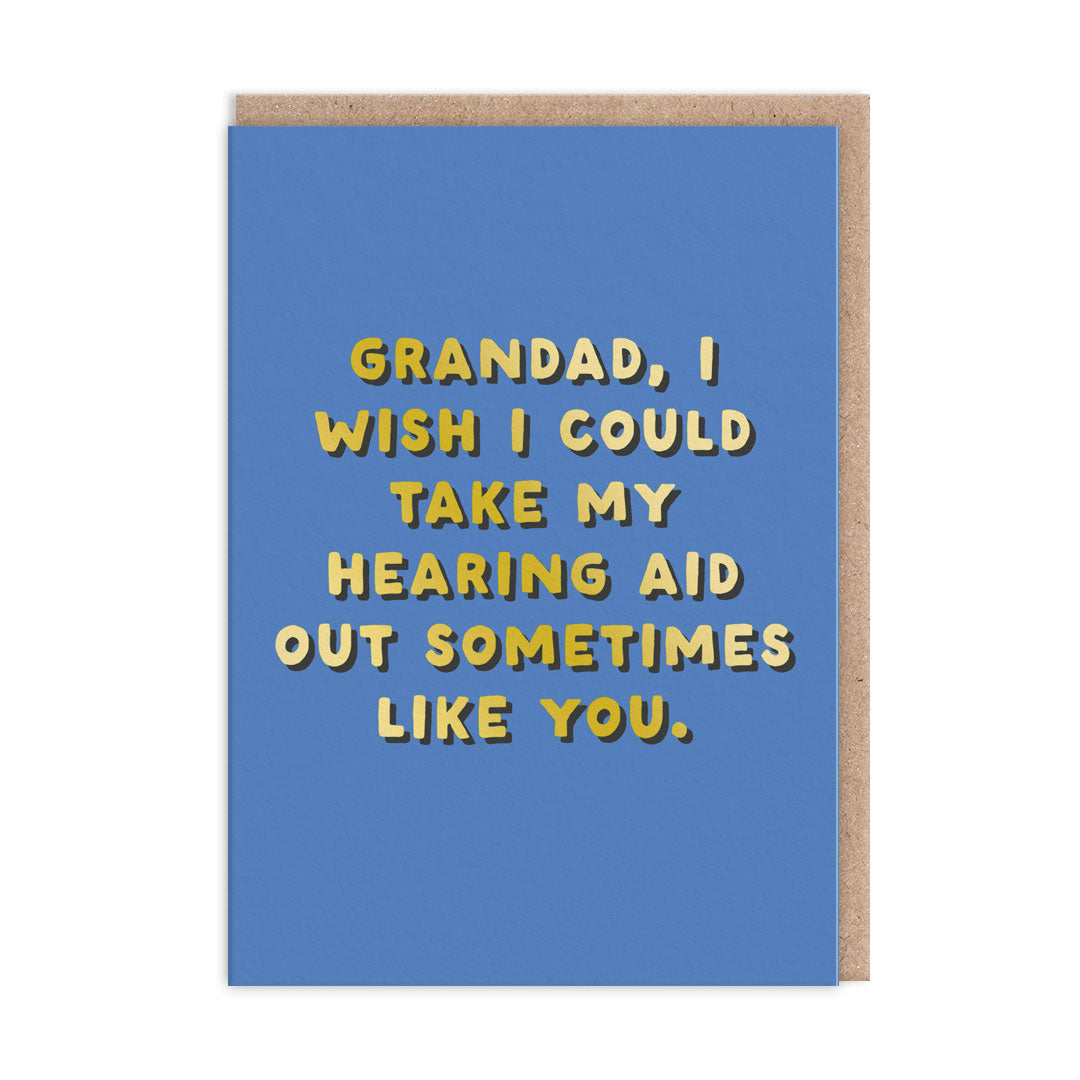 Grandad - Hearing Aid Greeting Card (12516)