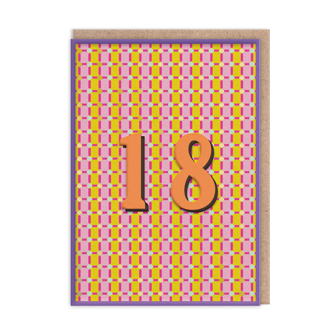 18 Geometric Birthday Card (12767)