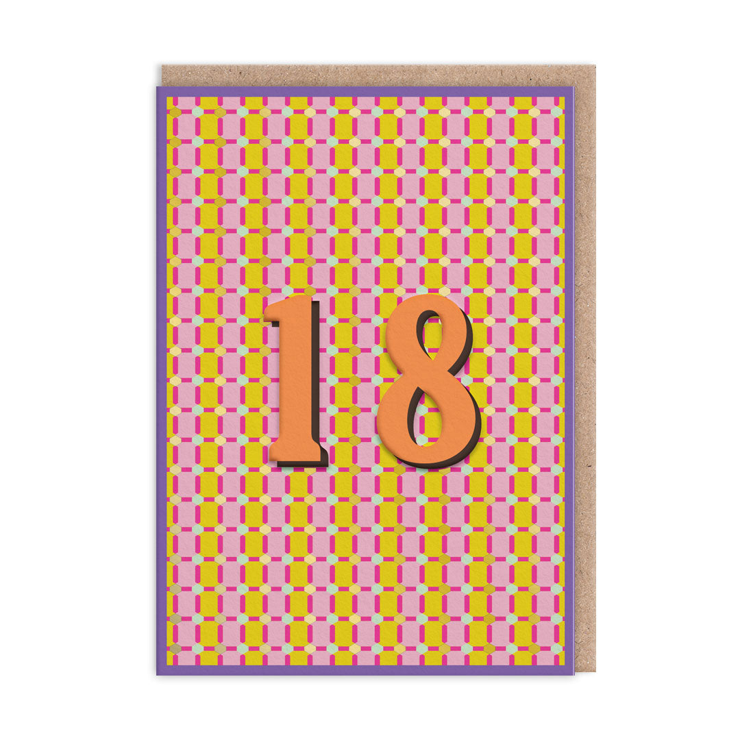 18 Geometric Birthday Card (12767)