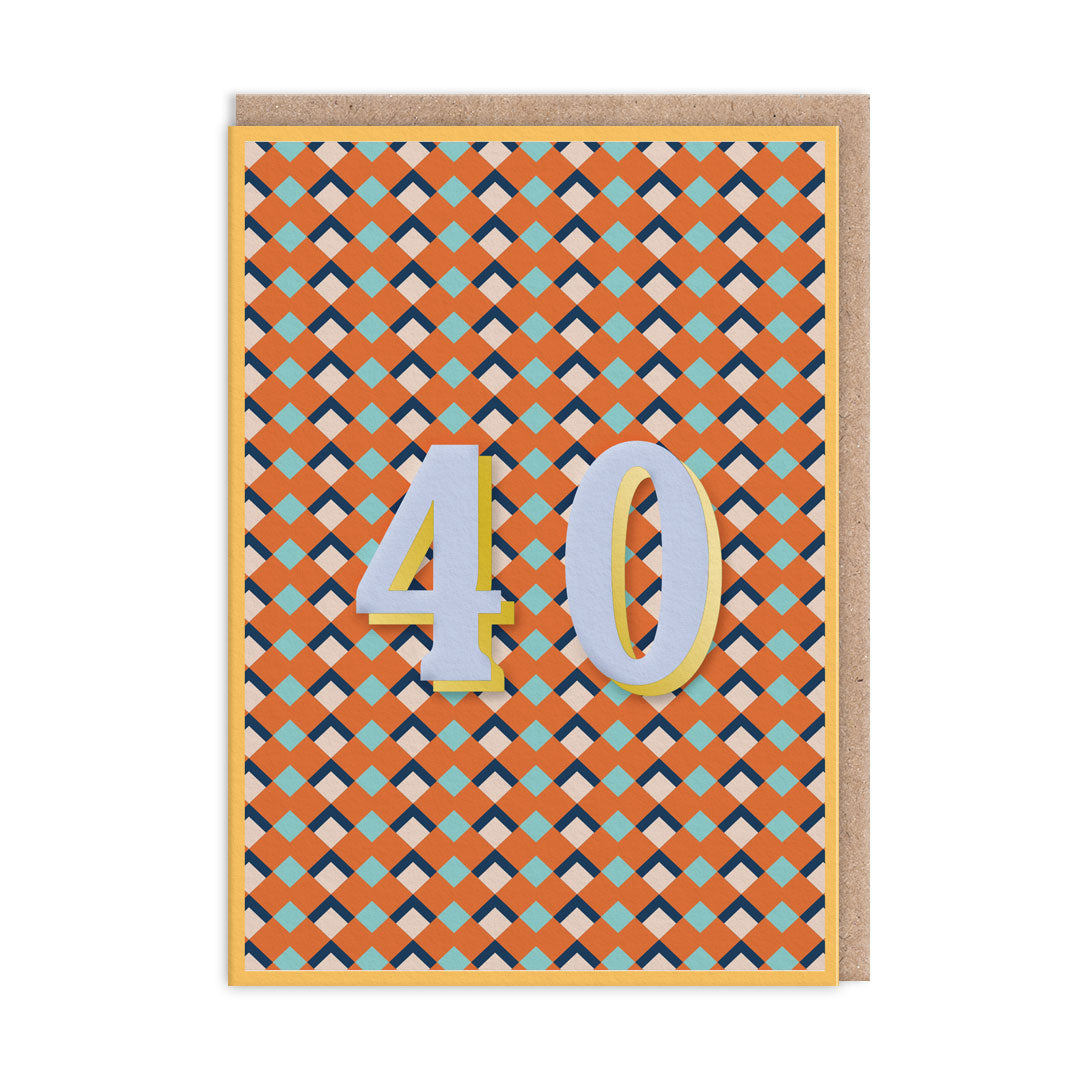 40 Geometric Birthday Card (12770)