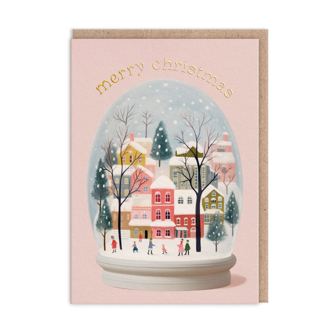 Merry Christmas Snowglobe Greeting Card (12815)