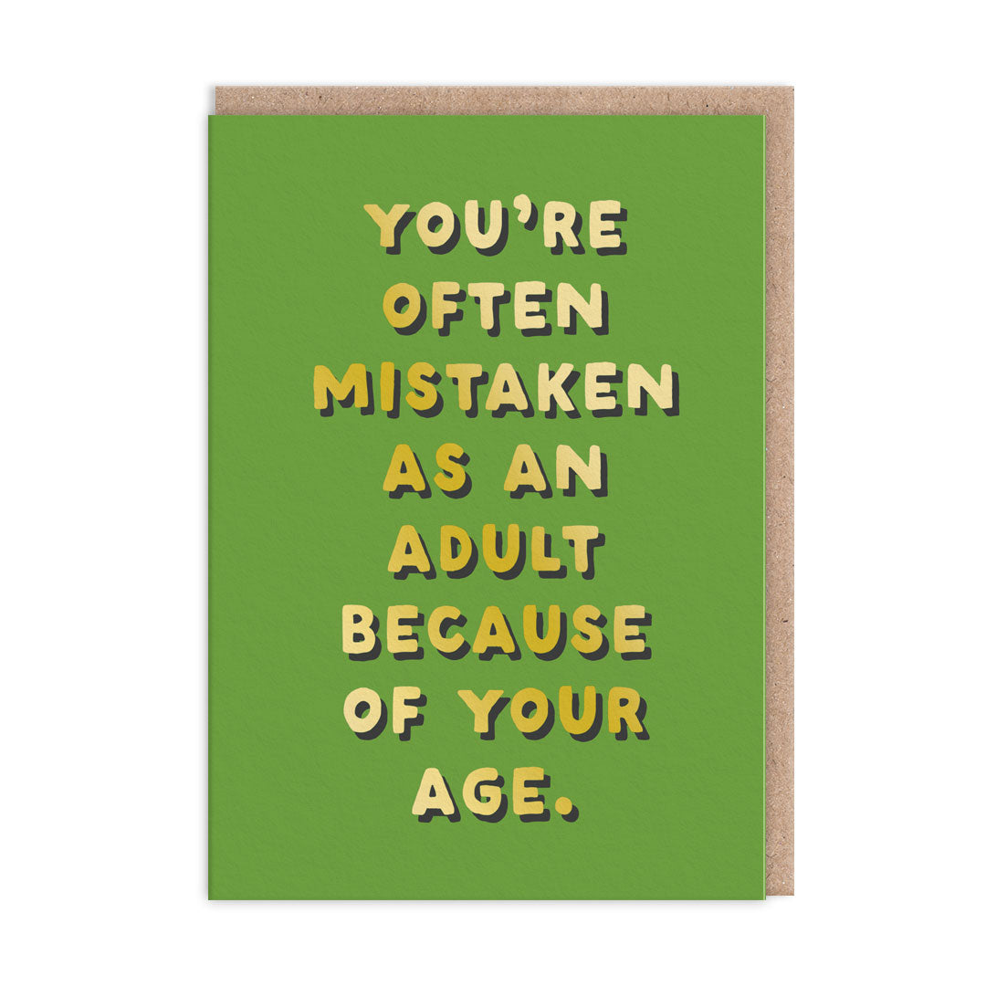 Mistaken as an Adult Greeting Card (13094)
