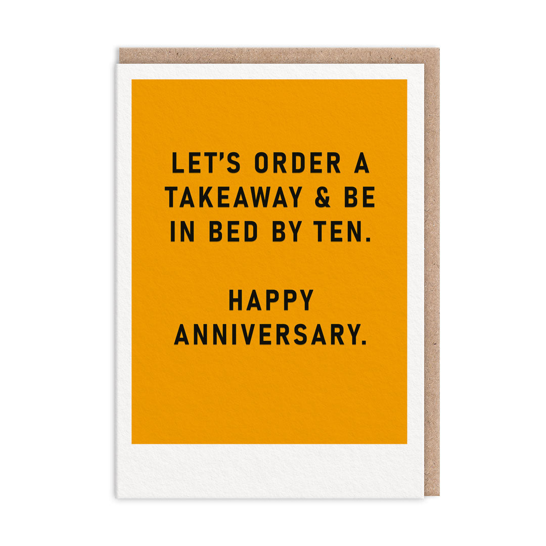 In Bed By Ten Anniversary Card (9832)