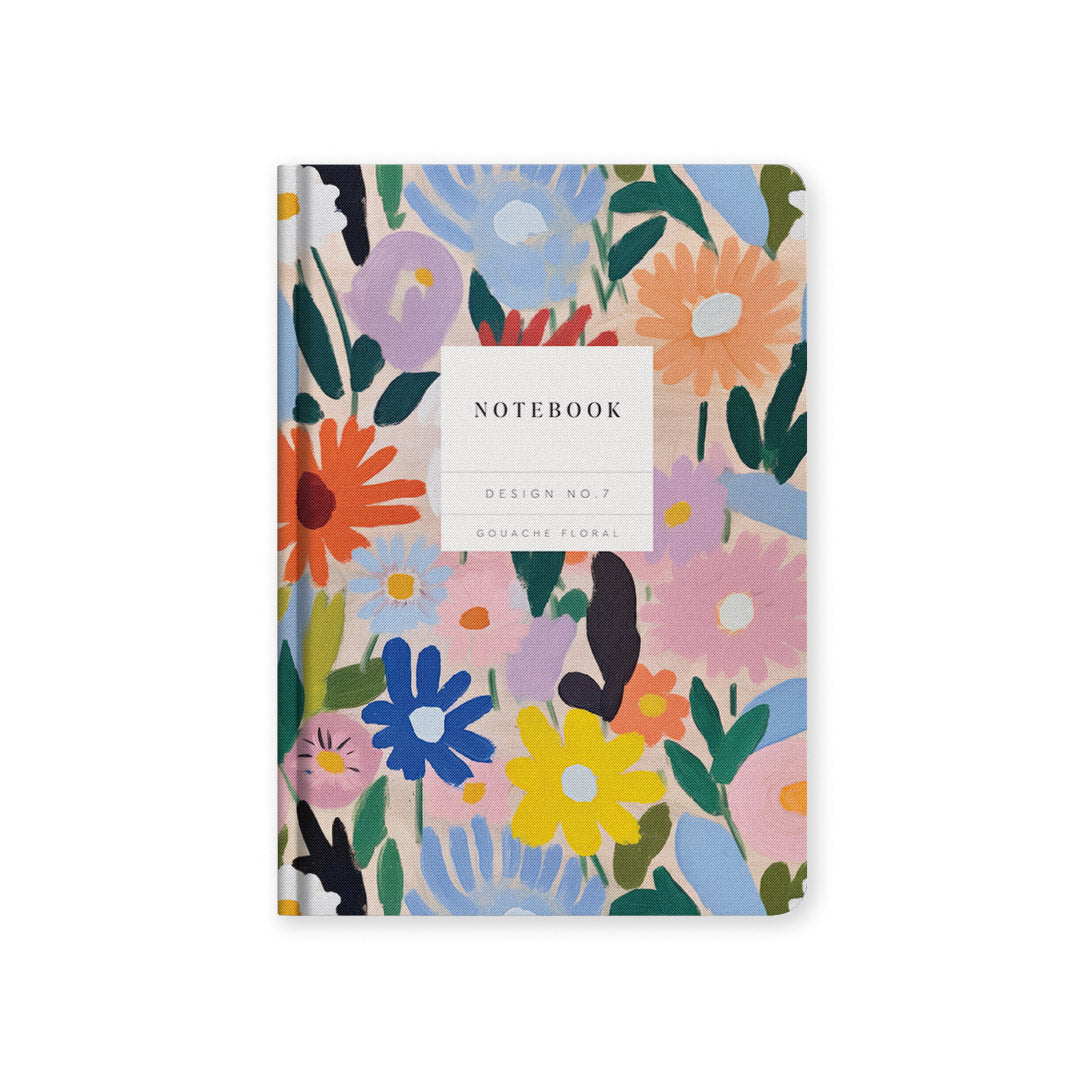 Design No.7 Gouache Floral Hardback Notebook (10579)
