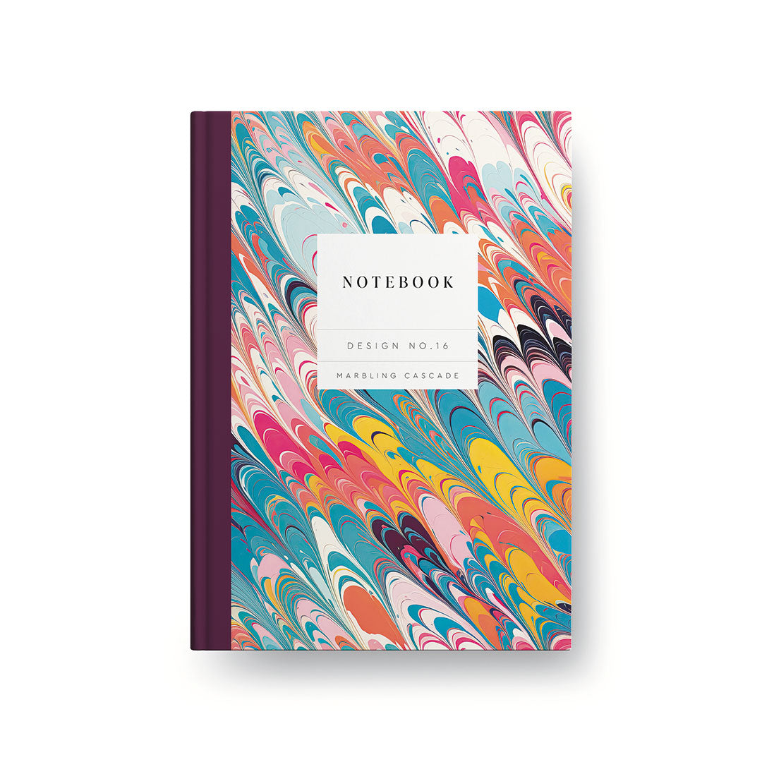 Design No.16 Marbling Cascade Hardback Notebook (10588)