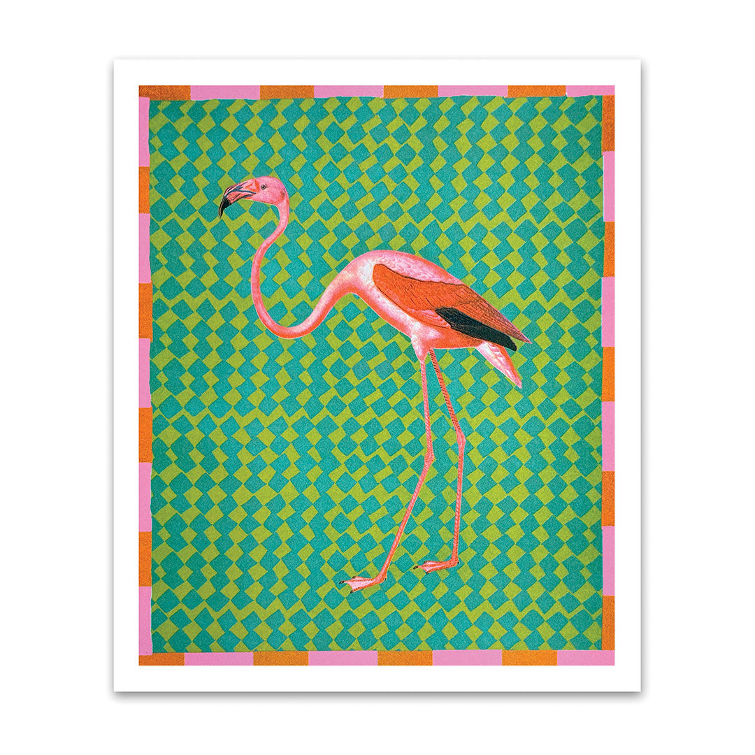 Flamingo Riso Print (12x10)(12193)