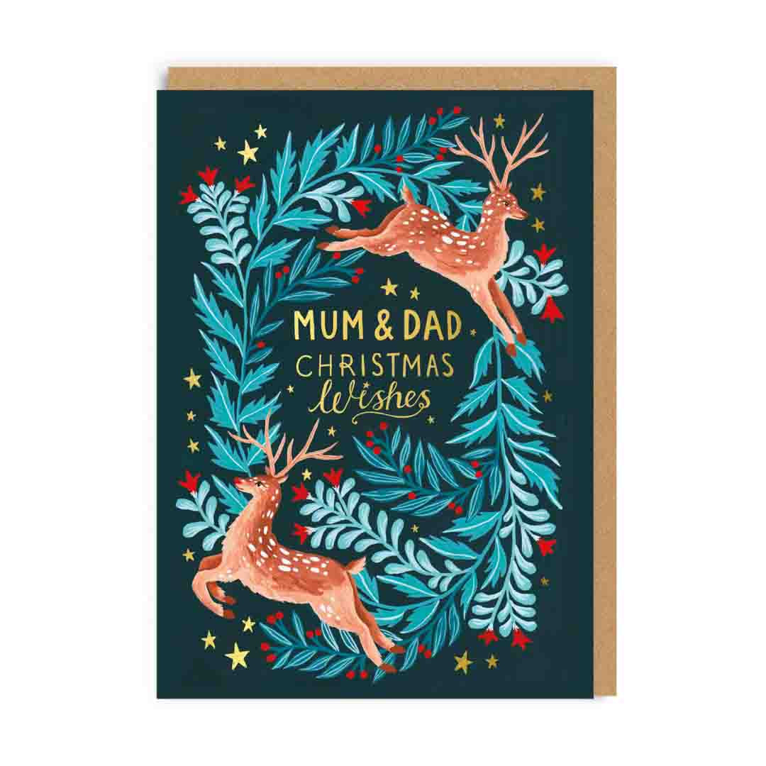 Mum and Dad Wishes Christmas Card