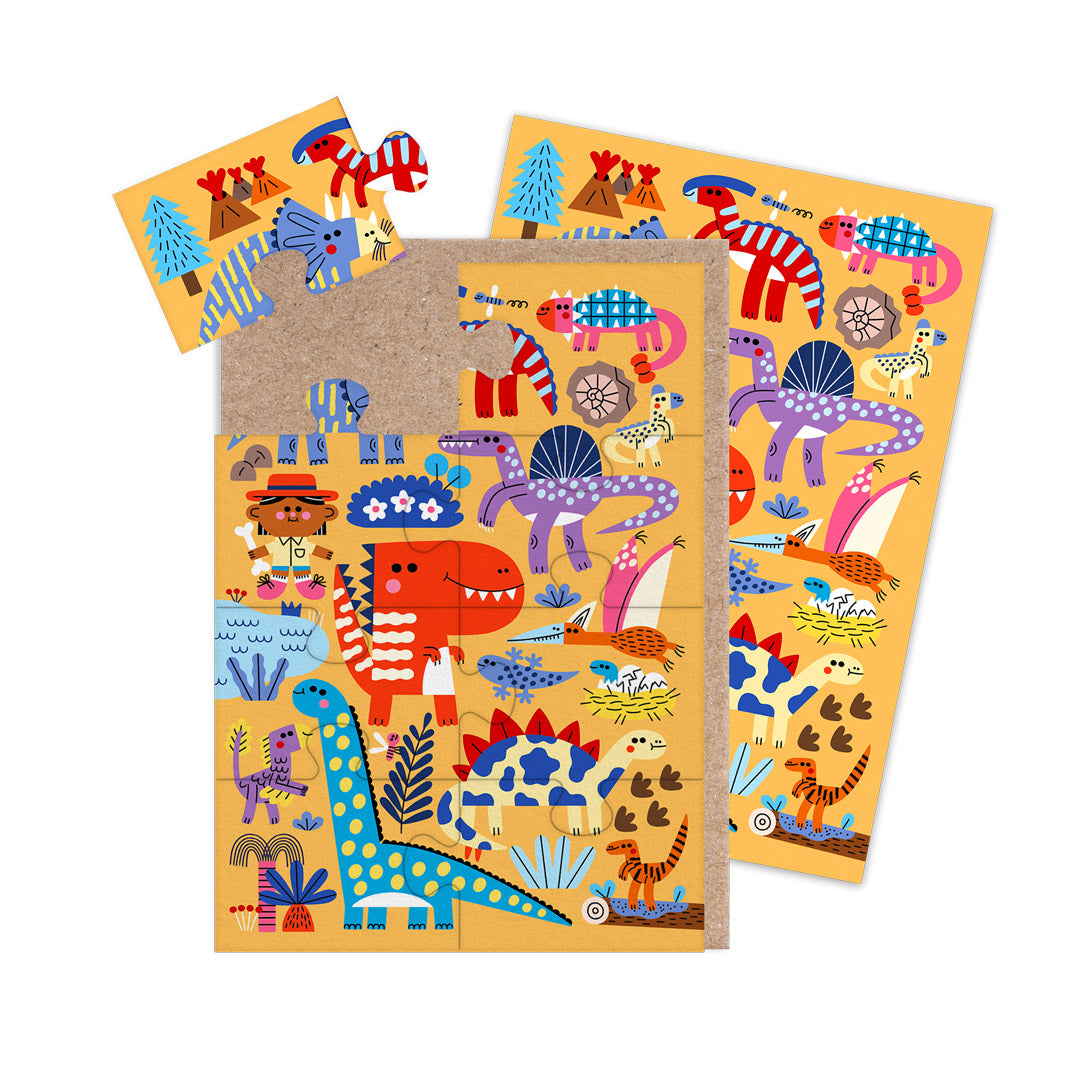 Dinosaurs Jigsaw Greeting Card (13801)