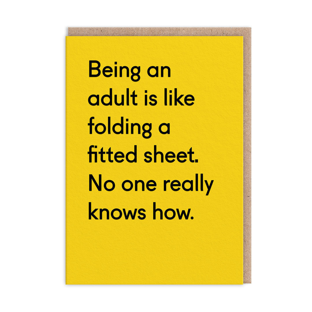 Folding a Fitted Sheet Greeting Card (3549)