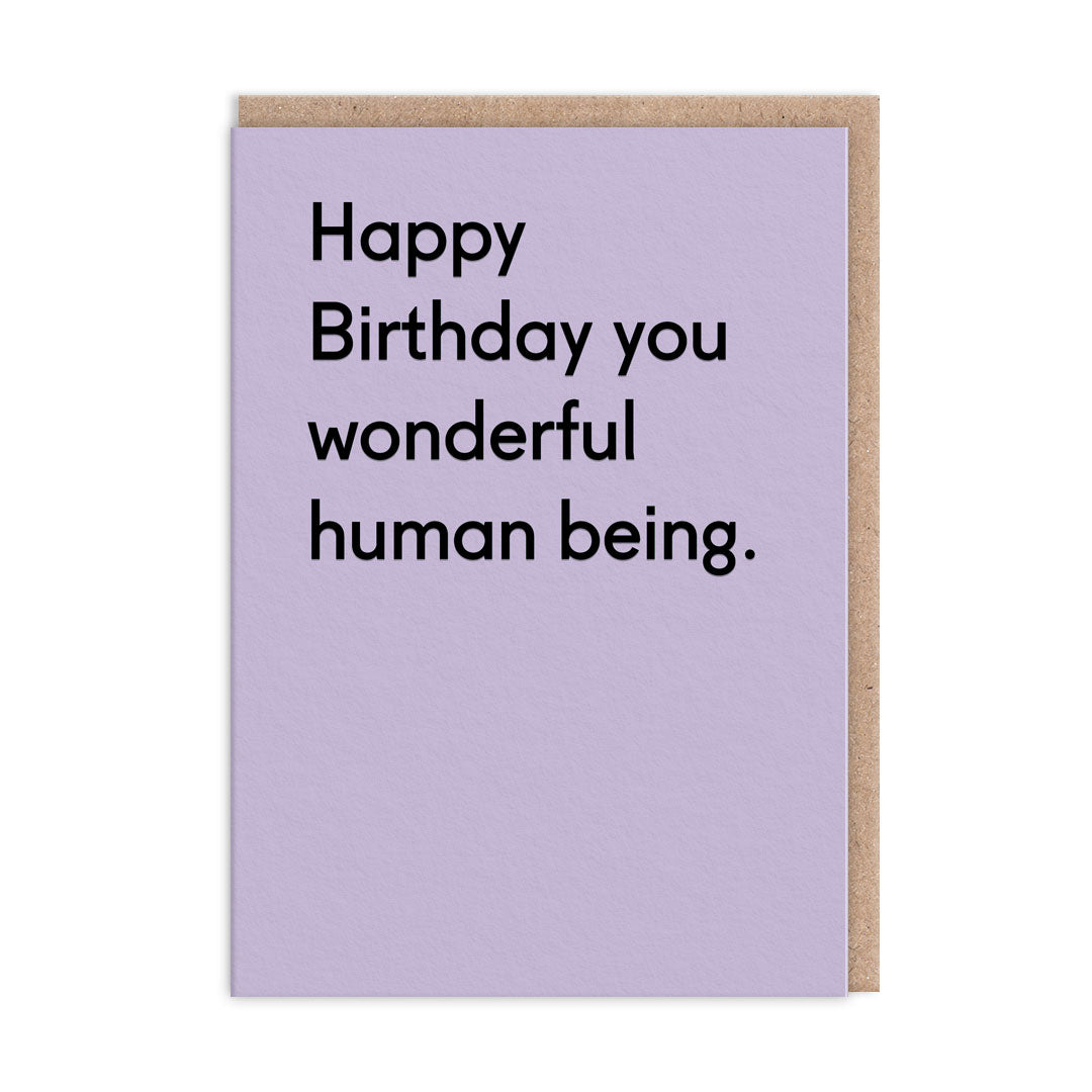 Wonderful Human Being Greeting Card (13103)