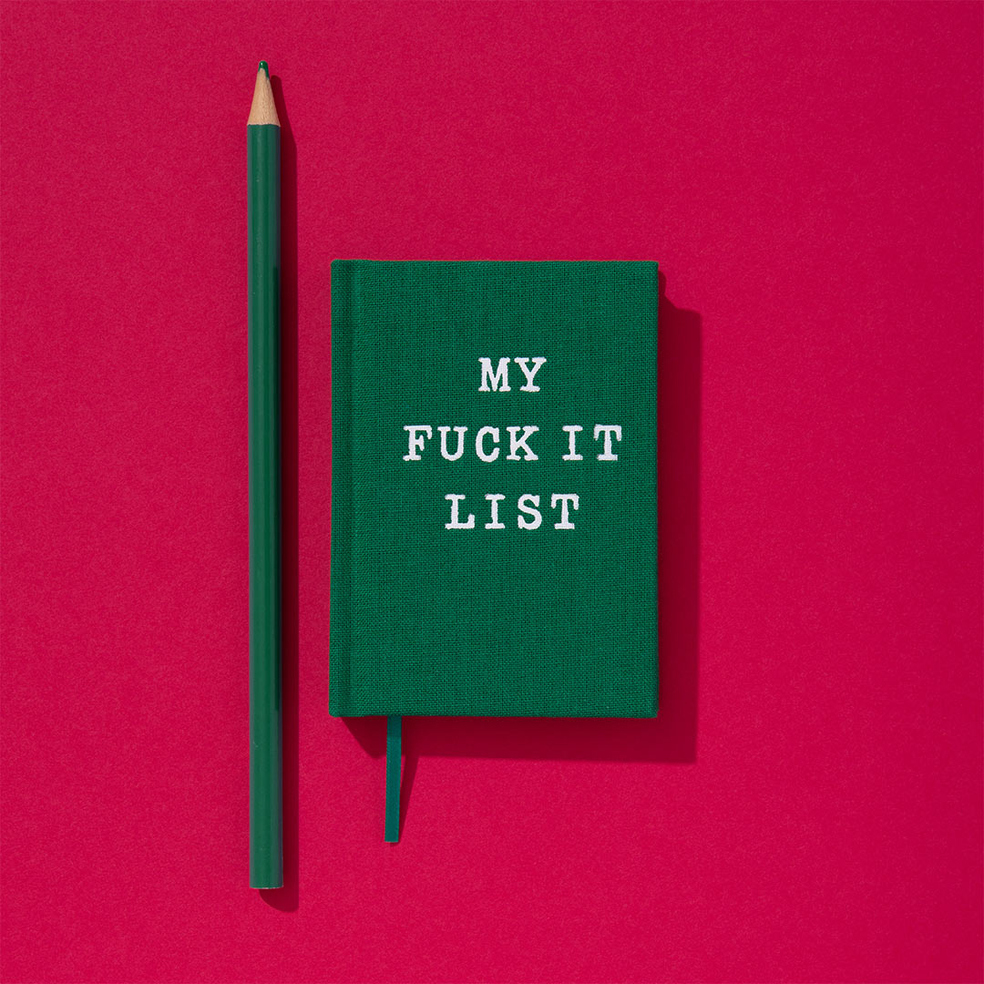 My Fuck It List Fabric Hardback Notebook (A7) (13496)